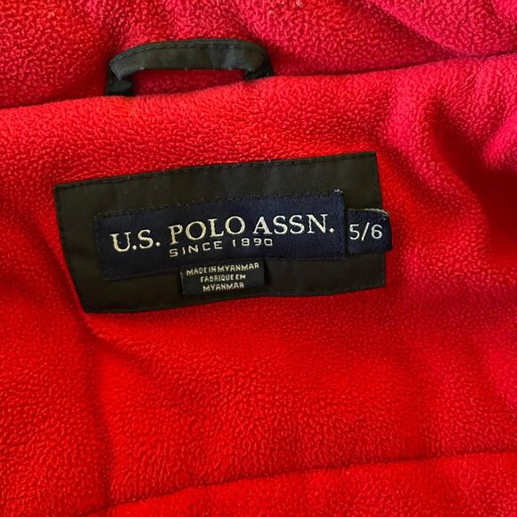U.S. Polo Assn. Kid Boy Black Winter Coat Puffer Outerwear Jacket Size 5/6 - Picture 11 of 11